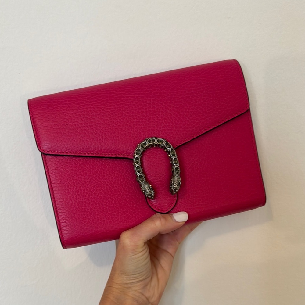 Authentic GUCCI Hot Pink Clutch/Crossbody